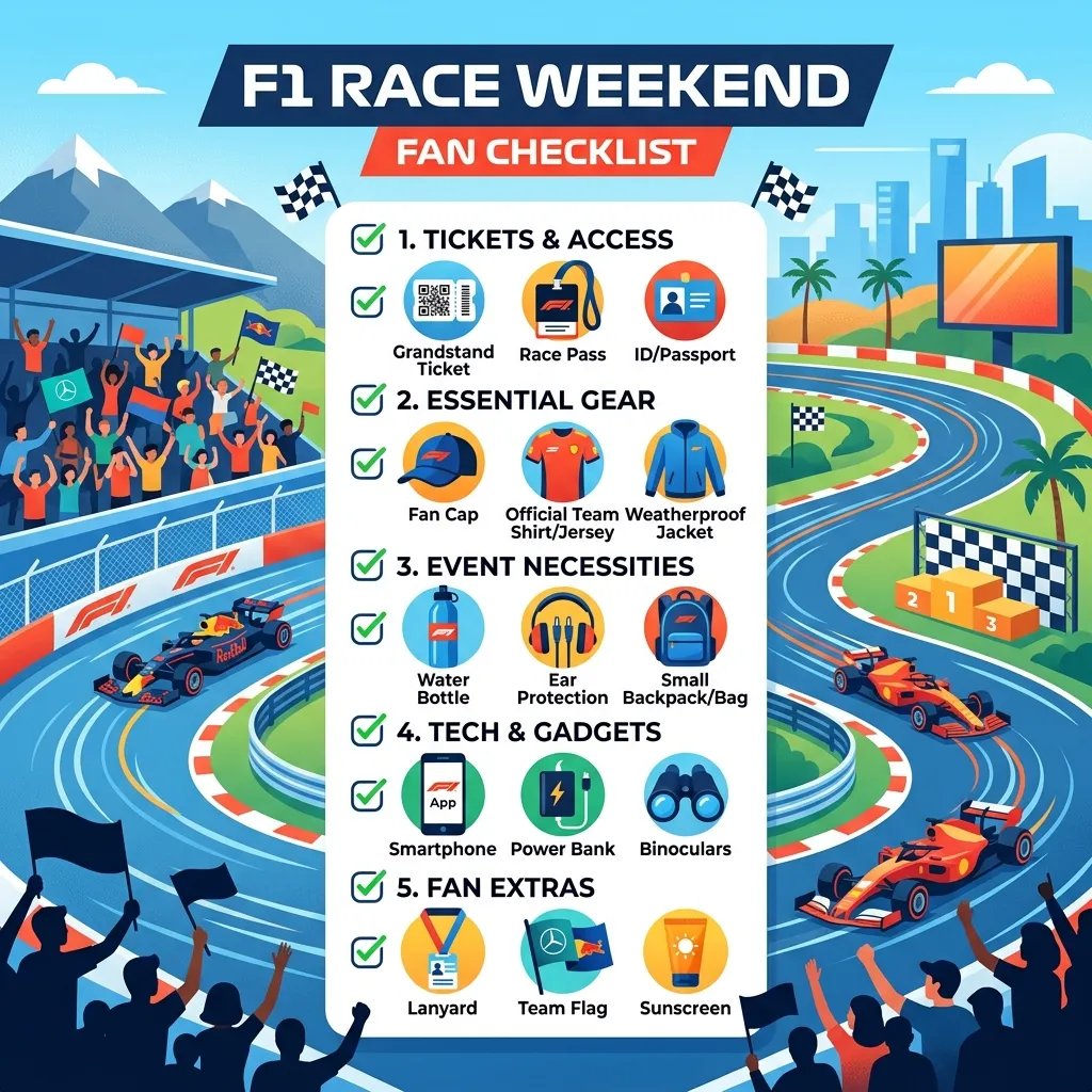 F1 Race Weekend Checklist